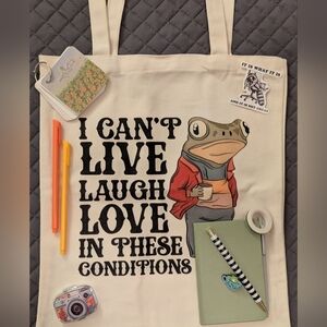 Funny Canvas Tote & Lots Of Accessories